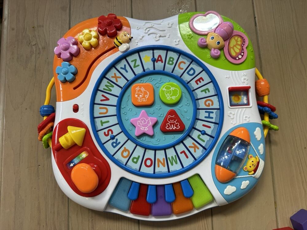 Winfun Letter Train Piano Activity Table Lights Sounds w Batteries No Legs Works